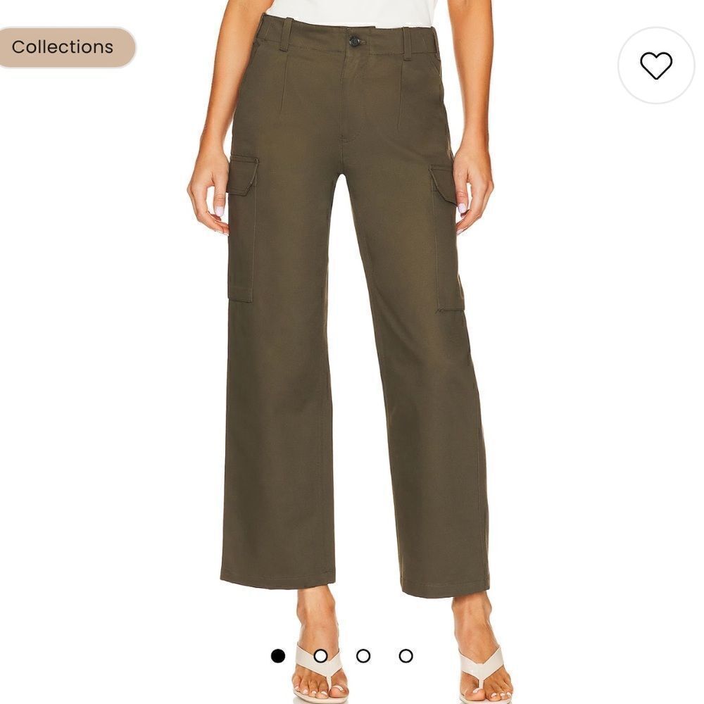 NWT Nili Lotan Yannic Cargo Pant in Army Green Size 2 Revolve